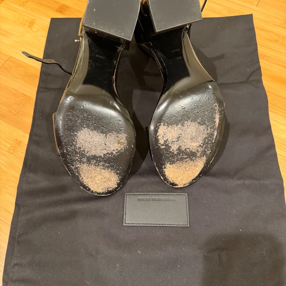 Alexander Wang Abby Patent Leather Heel Alexander Wang Black Rose Gold - Picture 5 of 5